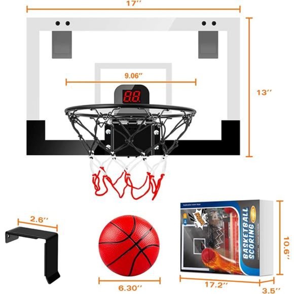 Indoor Basketball Hoop Fan Backboards for Teens and Adults Door Room Basketball - Picture 6 of 6